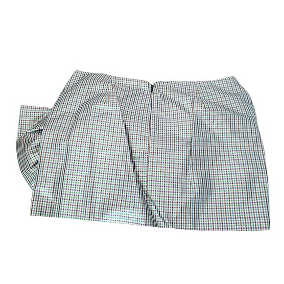 NEW pushbutton Check Twisted Ribbon Point Mini Skirt Preppy Plaid Large Bow Cute - Picture 4 of 11